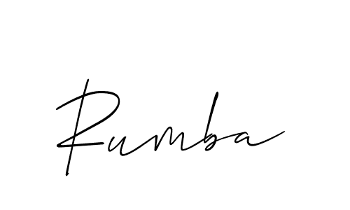 The best way (Allison_Script) to make a short signature is to pick only two or three words in your name. The name Rumba include a total of six letters. For converting this name. Rumba signature style 2 images and pictures png