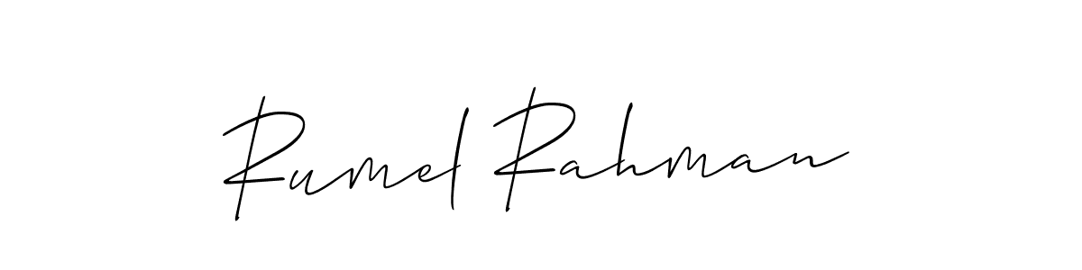 Best and Professional Signature Style for Rumel Rahman. Allison_Script Best Signature Style Collection. Rumel Rahman signature style 2 images and pictures png