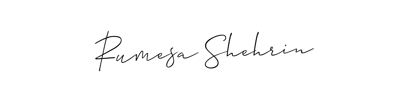 This is the best signature style for the Rumesa Shehrin name. Also you like these signature font (Allison_Script). Mix name signature. Rumesa Shehrin signature style 2 images and pictures png