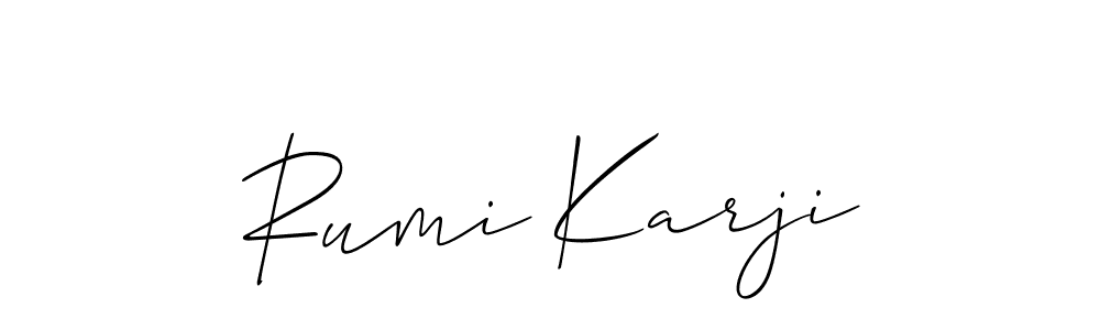 Once you've used our free online signature maker to create your best signature Allison_Script style, it's time to enjoy all of the benefits that Rumi Karji name signing documents. Rumi Karji signature style 2 images and pictures png