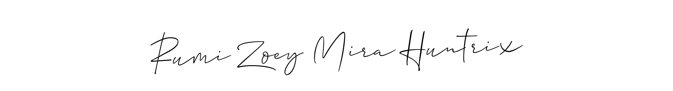Best and Professional Signature Style for Rumi Zoey Mira Huntrix. Allison_Script Best Signature Style Collection. Rumi Zoey Mira Huntrix signature style 2 images and pictures png