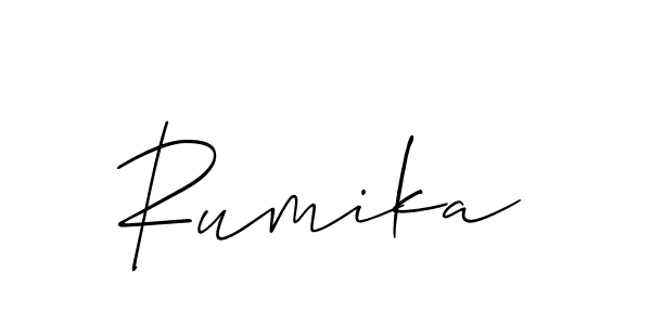 How to Draw Rumika signature style? Allison_Script is a latest design signature styles for name Rumika. Rumika signature style 2 images and pictures png