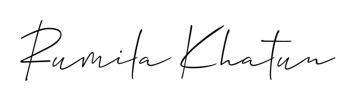 The Allison_Script typeface gives name Rumila Khatun a refined look. Suitable for certificates, diplomas, and official verification. Rumila Khatun signature style 2 images and pictures png