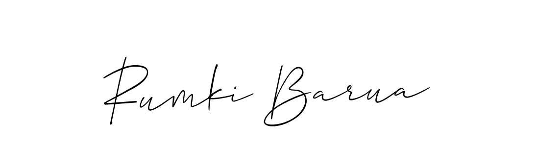 Rumki Barua stylish signature style. Best Handwritten Sign (Allison_Script) for my name. Handwritten Signature Collection Ideas for my name Rumki Barua. Rumki Barua signature style 2 images and pictures png