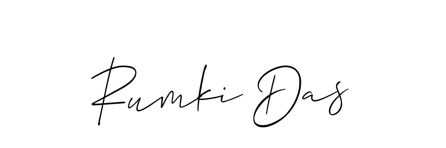 Also we have Rumki Das name is the best signature style. Create professional handwritten signature collection using Allison_Script autograph style. Rumki Das signature style 2 images and pictures png