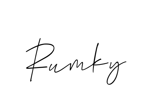 How to make Rumky signature? Allison_Script is a professional autograph style. Create handwritten signature for Rumky name. Rumky signature style 2 images and pictures png