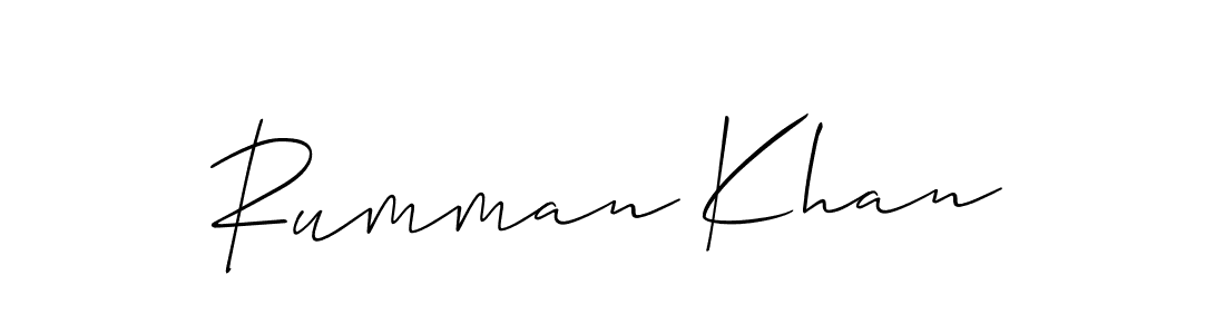 Similarly Allison_Script is the best handwritten signature design. Signature creator online .You can use it as an online autograph creator for name Rumman Khan. Rumman Khan signature style 2 images and pictures png