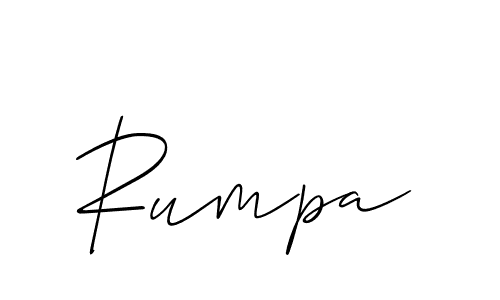 Rumpa stylish signature style. Best Handwritten Sign (Allison_Script) for my name. Handwritten Signature Collection Ideas for my name Rumpa. Rumpa signature style 2 images and pictures png