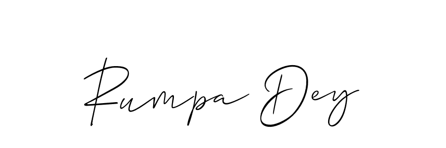 You should practise on your own different ways (Allison_Script) to write your name (Rumpa Dey) in signature. don't let someone else do it for you. Rumpa Dey signature style 2 images and pictures png