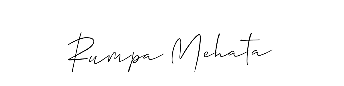 Once you've used our free online signature maker to create your best signature Allison_Script style, it's time to enjoy all of the benefits that Rumpa Mehata name signing documents. Rumpa Mehata signature style 2 images and pictures png