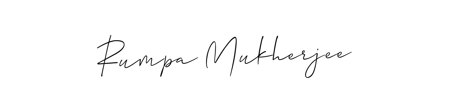 Use a signature maker to create a handwritten signature online. With this signature software, you can design (Allison_Script) your own signature for name Rumpa Mukherjee. Rumpa Mukherjee signature style 2 images and pictures png