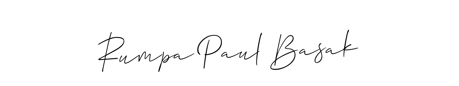 This is the best signature style for the Rumpa Paul Basak name. Also you like these signature font (Allison_Script). Mix name signature. Rumpa Paul Basak signature style 2 images and pictures png