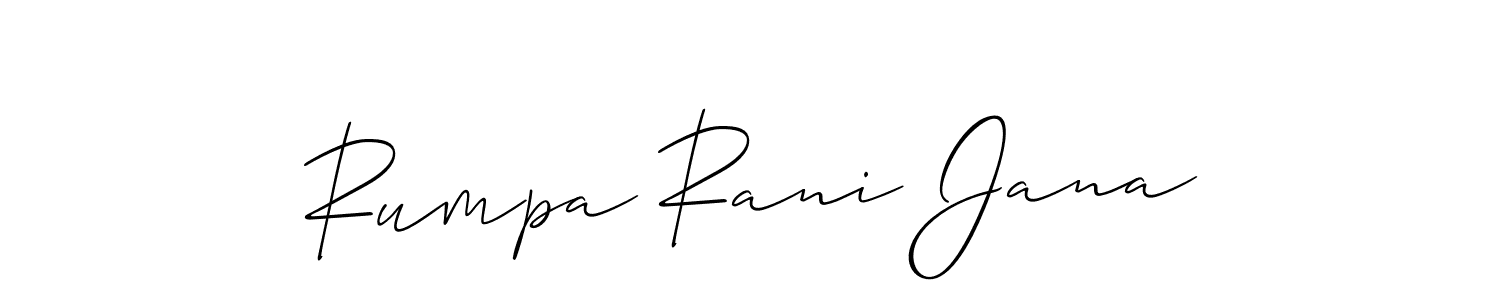 Rumpa Rani Jana stylish signature style. Best Handwritten Sign (Allison_Script) for my name. Handwritten Signature Collection Ideas for my name Rumpa Rani Jana. Rumpa Rani Jana signature style 2 images and pictures png