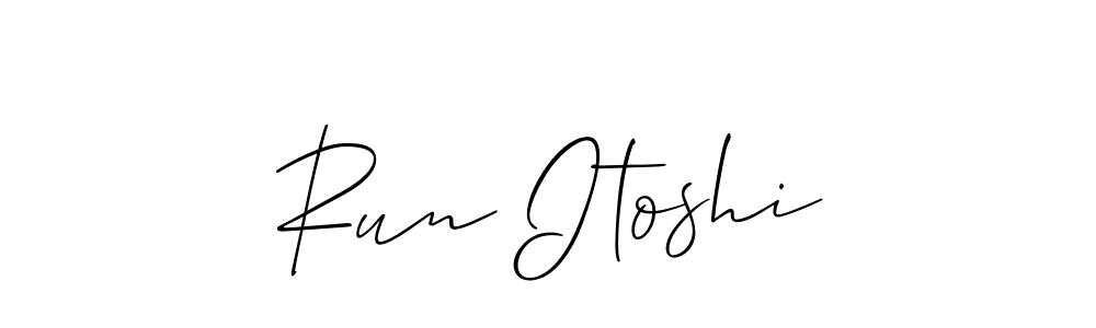 Best and Professional Signature Style for Run Itoshi. Allison_Script Best Signature Style Collection. Run Itoshi signature style 2 images and pictures png