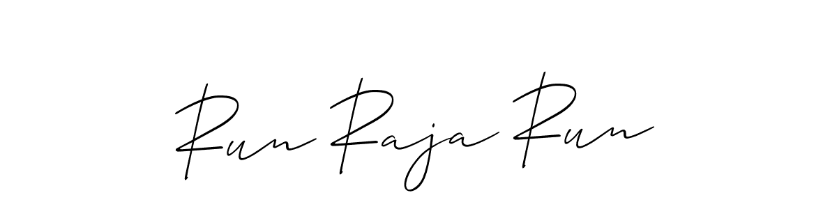 Run Raja Run stylish signature style. Best Handwritten Sign (Allison_Script) for my name. Handwritten Signature Collection Ideas for my name Run Raja Run. Run Raja Run signature style 2 images and pictures png