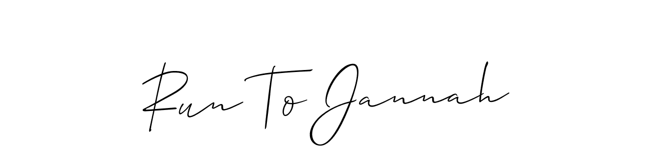Once you've used our free online signature maker to create your best signature Allison_Script style, it's time to enjoy all of the benefits that Run To Jannah name signing documents. Run To Jannah signature style 2 images and pictures png