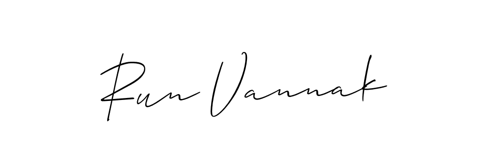 Make a beautiful signature design for name Run Vannak. With this signature (Allison_Script) style, you can create a handwritten signature for free. Run Vannak signature style 2 images and pictures png