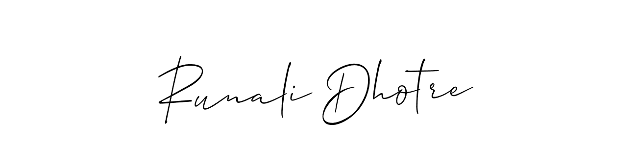 Once you've used our free online signature maker to create your best signature Allison_Script style, it's time to enjoy all of the benefits that Runali Dhotre name signing documents. Runali Dhotre signature style 2 images and pictures png
