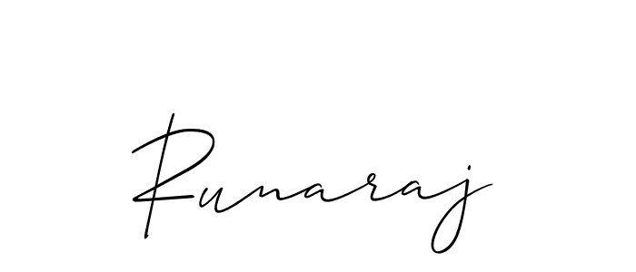 How to Draw Runaraj signature style? Allison_Script is a latest design signature styles for name Runaraj. Runaraj signature style 2 images and pictures png