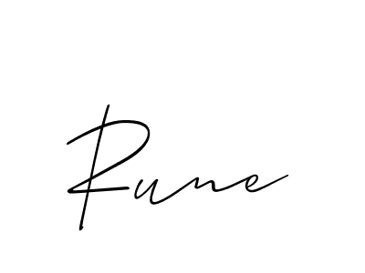 Best and Professional Signature Style for Rune. Allison_Script Best Signature Style Collection. Rune signature style 2 images and pictures png