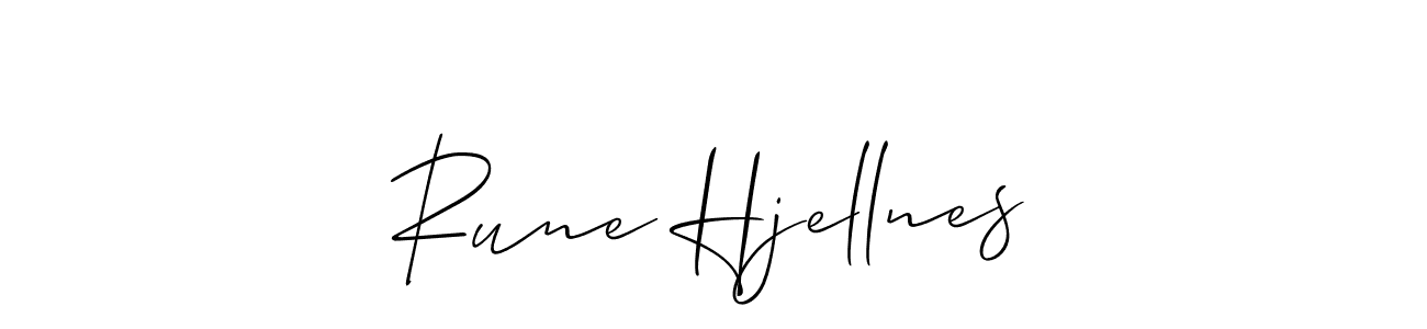 Make a short Rune Hjellnes signature style. Manage your documents anywhere anytime using Allison_Script. Create and add eSignatures, submit forms, share and send files easily. Rune Hjellnes signature style 2 images and pictures png