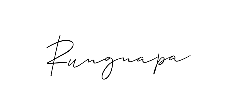 It looks lik you need a new signature style for name Rungnapa. Design unique handwritten (Allison_Script) signature with our free signature maker in just a few clicks. Rungnapa signature style 2 images and pictures png