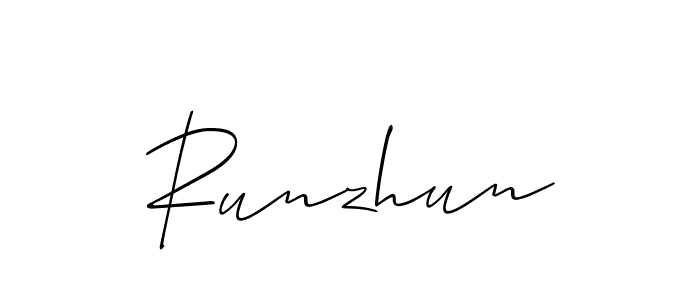 You should practise on your own different ways (Allison_Script) to write your name (Runzhun) in signature. don't let someone else do it for you. Runzhun signature style 2 images and pictures png