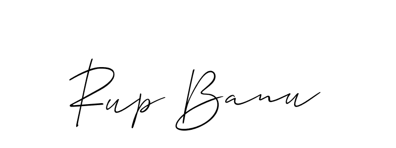 Allison_Script is a professional signature style that is perfect for those who want to add a touch of class to their signature. It is also a great choice for those who want to make their signature more unique. Get Rup Banu name to fancy signature for free. Rup Banu signature style 2 images and pictures png