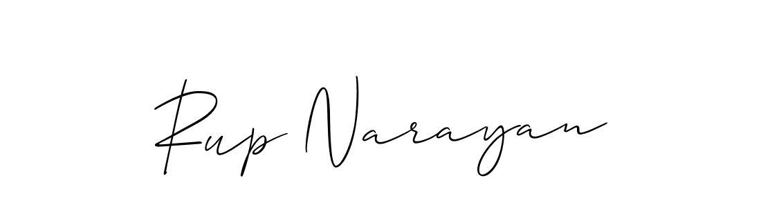 Create a beautiful signature design for name Rup Narayan. With this signature (Allison_Script) fonts, you can make a handwritten signature for free. Rup Narayan signature style 2 images and pictures png