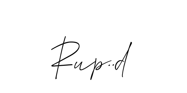 Make a beautiful signature design for name Rup..d. With this signature (Allison_Script) style, you can create a handwritten signature for free. Rup..d signature style 2 images and pictures png