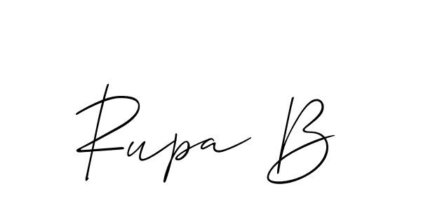 if you are searching for the best signature style for your name Rupa B. so please give up your signature search. here we have designed multiple signature styles  using Allison_Script. Rupa B signature style 2 images and pictures png