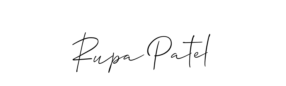 Make a short Rupa Patel signature style. Manage your documents anywhere anytime using Allison_Script. Create and add eSignatures, submit forms, share and send files easily. Rupa Patel signature style 2 images and pictures png