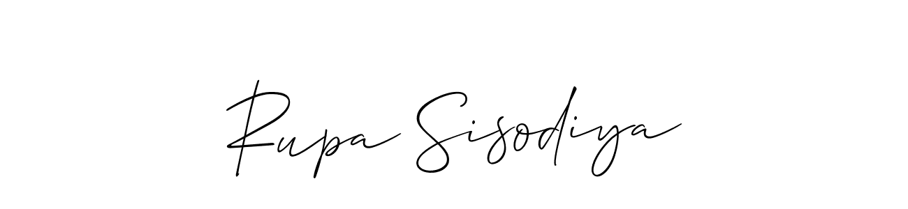 Design your own signature with our free online signature maker. With this signature software, you can create a handwritten (Allison_Script) signature for name Rupa Sisodiya. Rupa Sisodiya signature style 2 images and pictures png