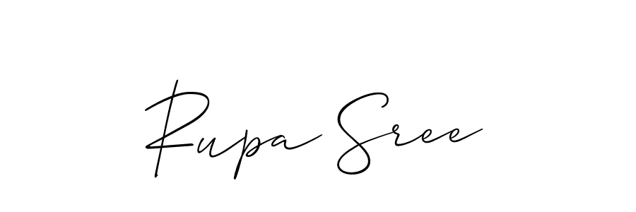 Make a beautiful signature design for name Rupa Sree. With this signature (Allison_Script) style, you can create a handwritten signature for free. Rupa Sree signature style 2 images and pictures png