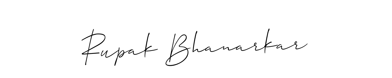 Create a beautiful signature design for name Rupak Bhanarkar. With this signature (Allison_Script) fonts, you can make a handwritten signature for free. Rupak Bhanarkar signature style 2 images and pictures png