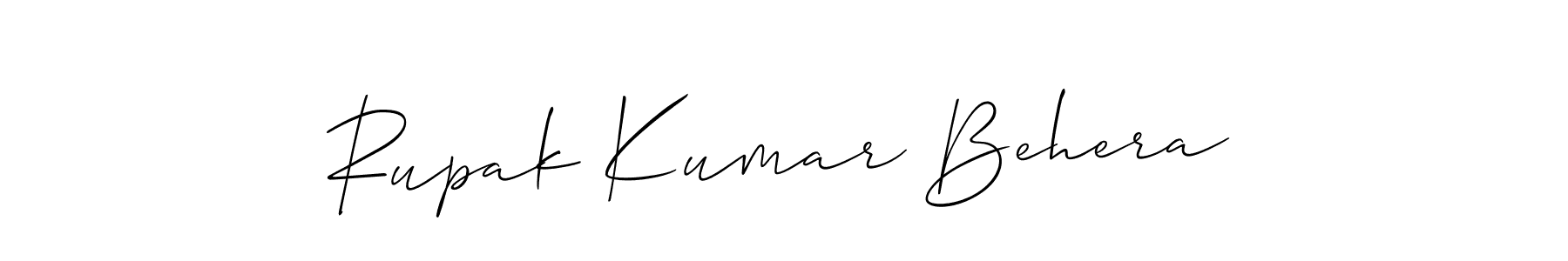 Use a signature maker to create a handwritten signature online. With this signature software, you can design (Allison_Script) your own signature for name Rupak Kumar Behera. Rupak Kumar Behera signature style 2 images and pictures png