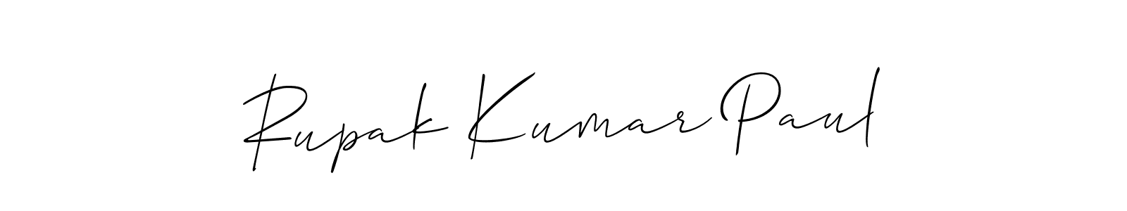Allison_Script is a professional signature style that is perfect for those who want to add a touch of class to their signature. It is also a great choice for those who want to make their signature more unique. Get Rupak Kumar Paul name to fancy signature for free. Rupak Kumar Paul signature style 2 images and pictures png
