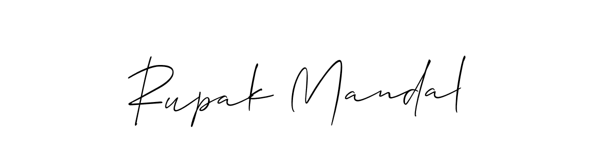 Allison_Script is a professional signature style that is perfect for those who want to add a touch of class to their signature. It is also a great choice for those who want to make their signature more unique. Get Rupak Mandal name to fancy signature for free. Rupak Mandal signature style 2 images and pictures png