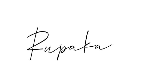 Design your own signature with our free online signature maker. With this signature software, you can create a handwritten (Allison_Script) signature for name Rupaka. Rupaka signature style 2 images and pictures png