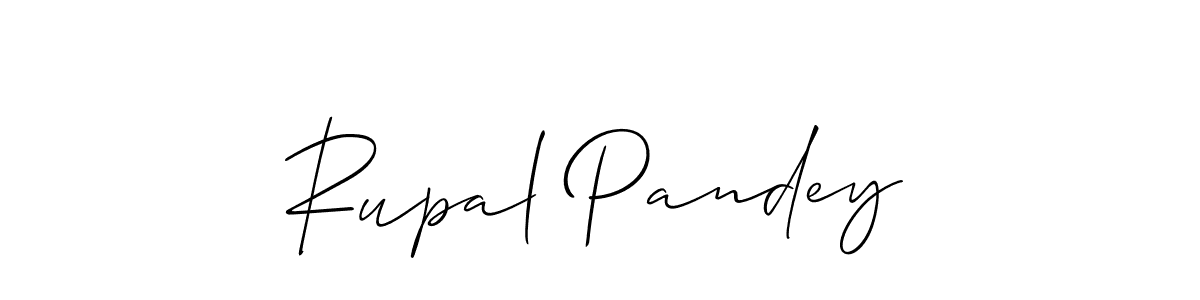 Also You can easily find your signature by using the search form. We will create Rupal Pandey name handwritten signature images for you free of cost using Allison_Script sign style. Rupal Pandey signature style 2 images and pictures png