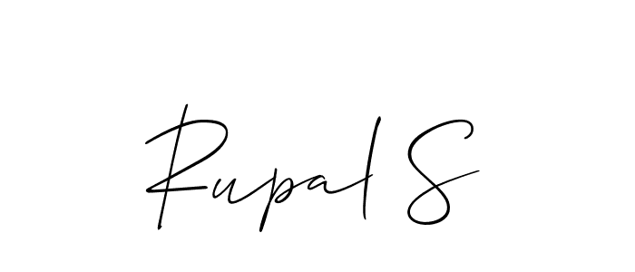 How to make Rupal S signature? Allison_Script is a professional autograph style. Create handwritten signature for Rupal S name. Rupal S signature style 2 images and pictures png