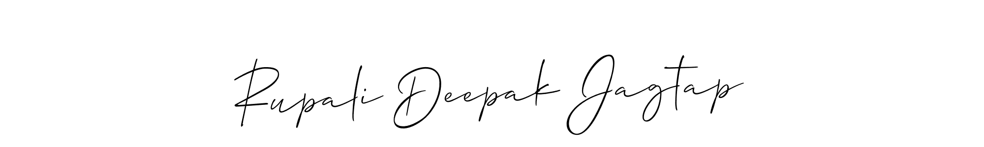 Create a beautiful signature design for name Rupali Deepak Jagtap. With this signature (Allison_Script) fonts, you can make a handwritten signature for free. Rupali Deepak Jagtap signature style 2 images and pictures png