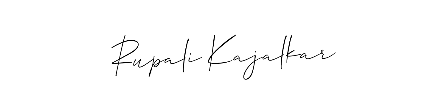 if you are searching for the best signature style for your name Rupali Kajalkar. so please give up your signature search. here we have designed multiple signature styles  using Allison_Script. Rupali Kajalkar signature style 2 images and pictures png
