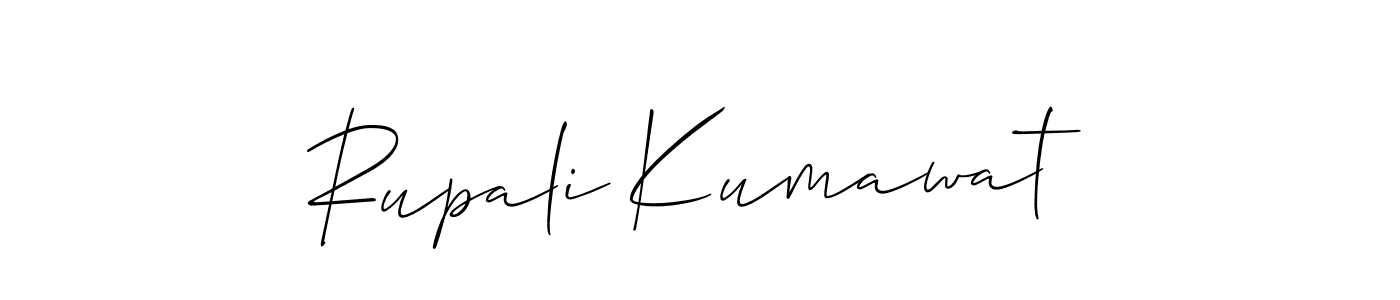 How to make Rupali Kumawat signature? Allison_Script is a professional autograph style. Create handwritten signature for Rupali Kumawat name. Rupali Kumawat signature style 2 images and pictures png