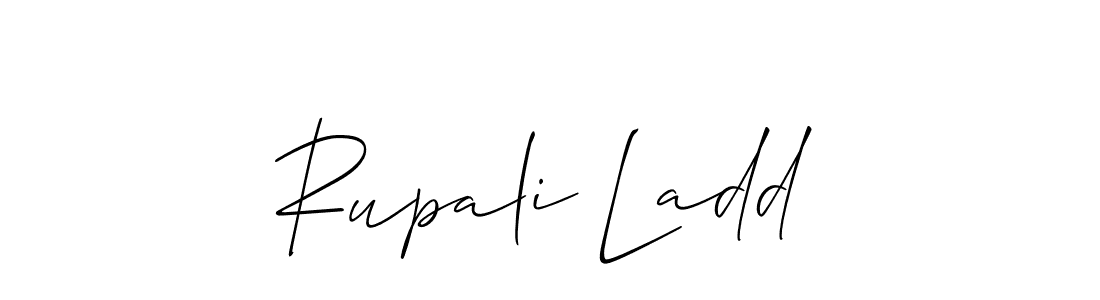 Allison_Script is a professional signature style that is perfect for those who want to add a touch of class to their signature. It is also a great choice for those who want to make their signature more unique. Get Rupali Ladd name to fancy signature for free. Rupali Ladd signature style 2 images and pictures png