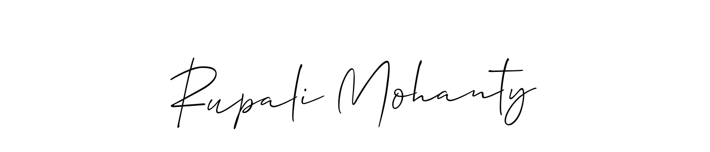 Create a beautiful signature design for name Rupali Mohanty. With this signature (Allison_Script) fonts, you can make a handwritten signature for free. Rupali Mohanty signature style 2 images and pictures png