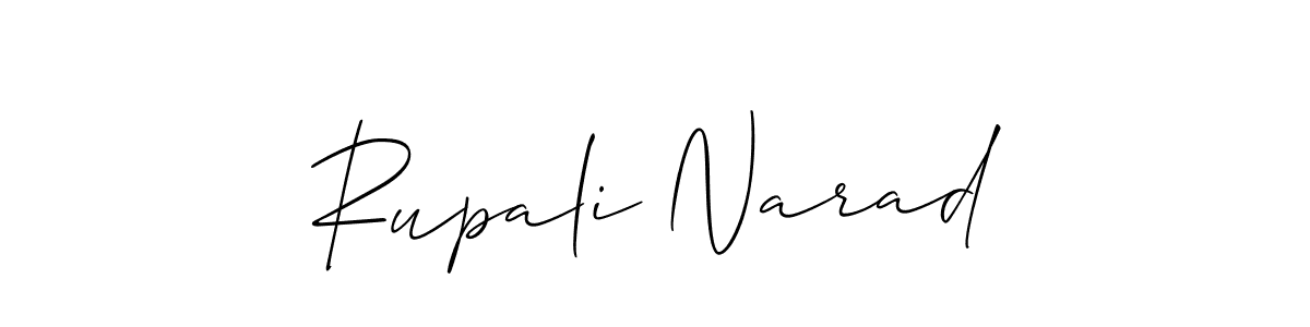 Similarly Allison_Script is the best handwritten signature design. Signature creator online .You can use it as an online autograph creator for name Rupali Narad. Rupali Narad signature style 2 images and pictures png