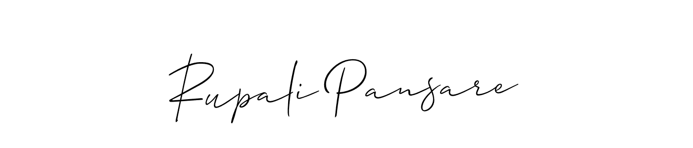 How to make Rupali Pansare name signature. Use Allison_Script style for creating short signs online. This is the latest handwritten sign. Rupali Pansare signature style 2 images and pictures png