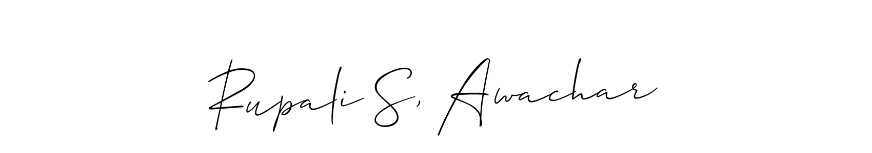 You can use this online signature creator to create a handwritten signature for the name Rupali S, Awachar. This is the best online autograph maker. Rupali S, Awachar signature style 2 images and pictures png