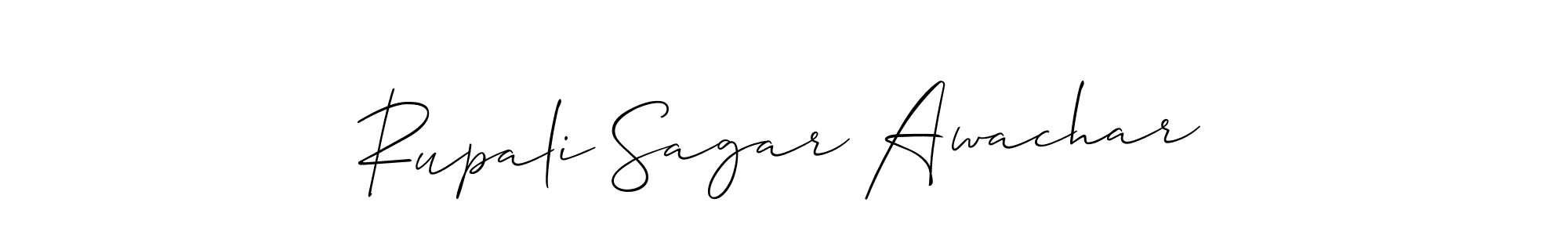 Rupali Sagar Awachar stylish signature style. Best Handwritten Sign (Allison_Script) for my name. Handwritten Signature Collection Ideas for my name Rupali Sagar Awachar. Rupali Sagar Awachar signature style 2 images and pictures png